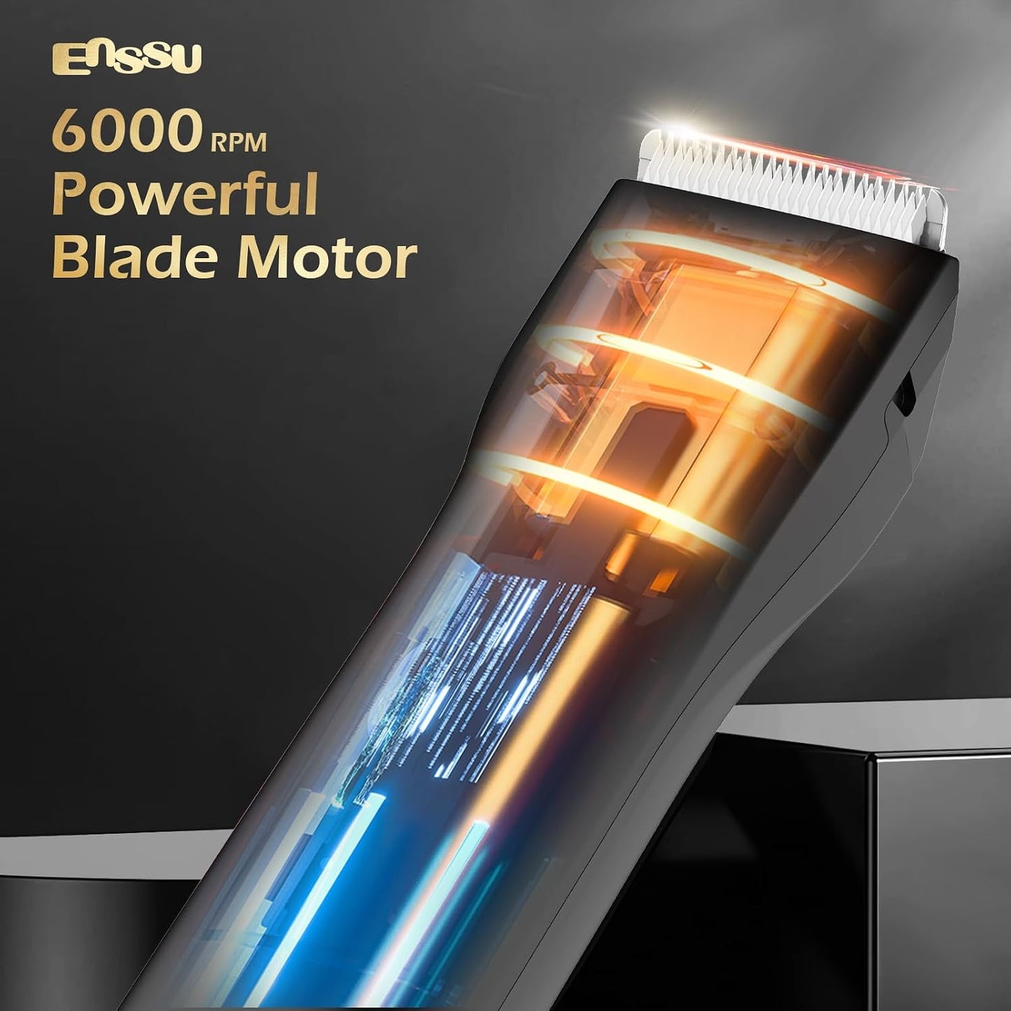ENSSU Waterproof Cordless Body 8 – 6000 RPM, Ceramic Blade, USB-C Rechargeable