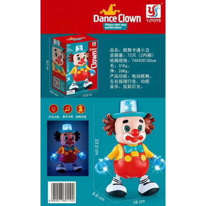 Dancing Clown Toy for Kids, Interactive Musical Dancing Toy with Fun Movements and Colorful Design
لعبة المهرج الراقص للأطفال، لعبة موسيقية تفاعلية بحركات ممتعة وتصميم ملون