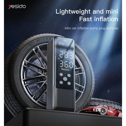 Yesido VC05 Digital Display Wireless Car Air Compressor – 4000mAh Battery