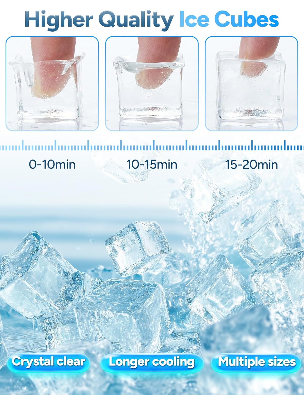 ArcticFlow Smart Ice Maker – Fast Portable Ice Machine