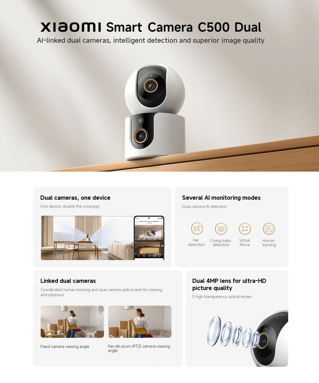 Xiaomi Smart Camera C500 Dual WiFi CCTV Camera