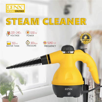 Denx 1200W Handheld Steam Cleaner – 350ml High-Pressure Steam- 1200W of power