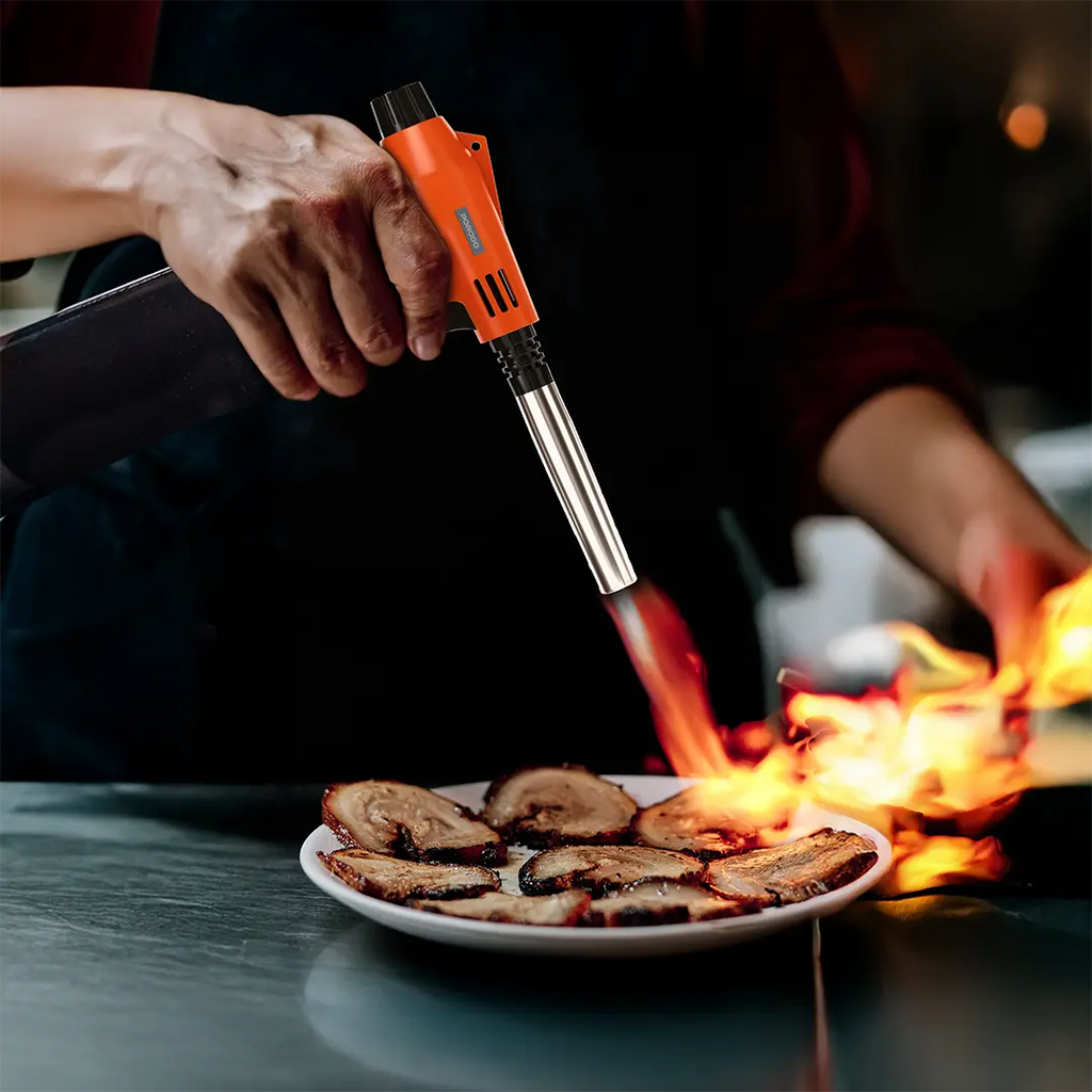 Porodo Flame Master Butane Gas Lighter – Refillable Windproof Torch Lighter
