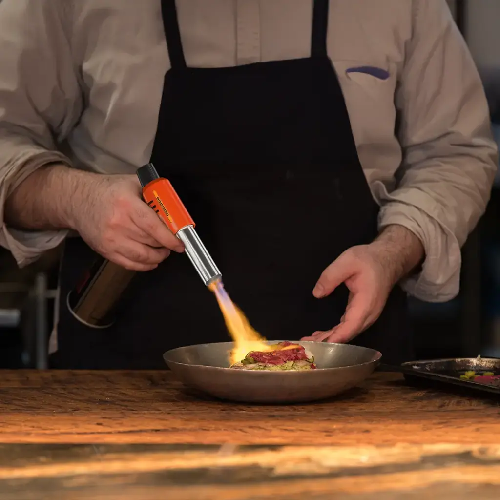 Porodo Flame Master Butane Gas Lighter – Refillable Windproof Torch Lighter