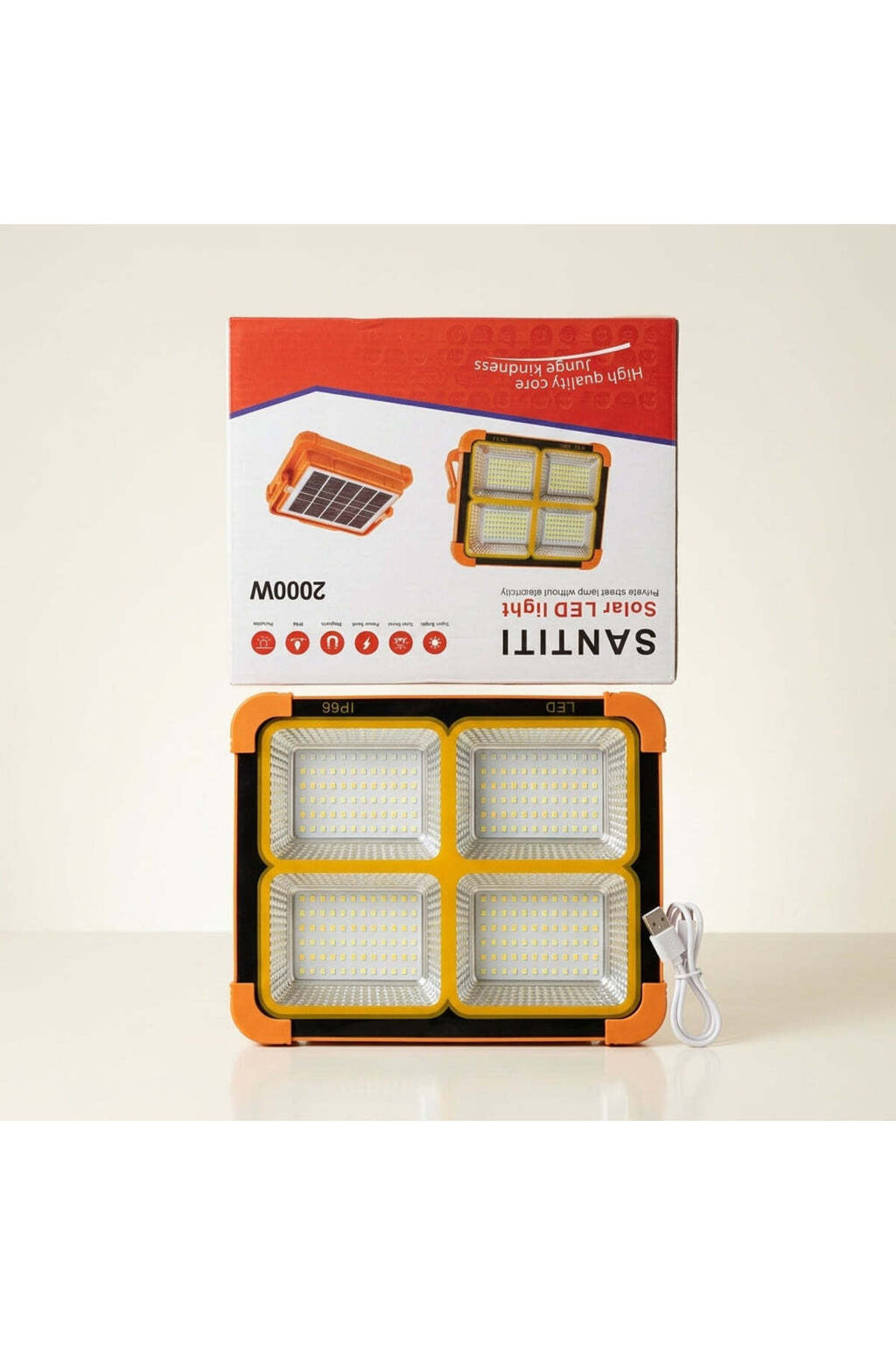 Santiti Solar LED 2000W Street Light – Solar Powered Outdoor Lighting System
