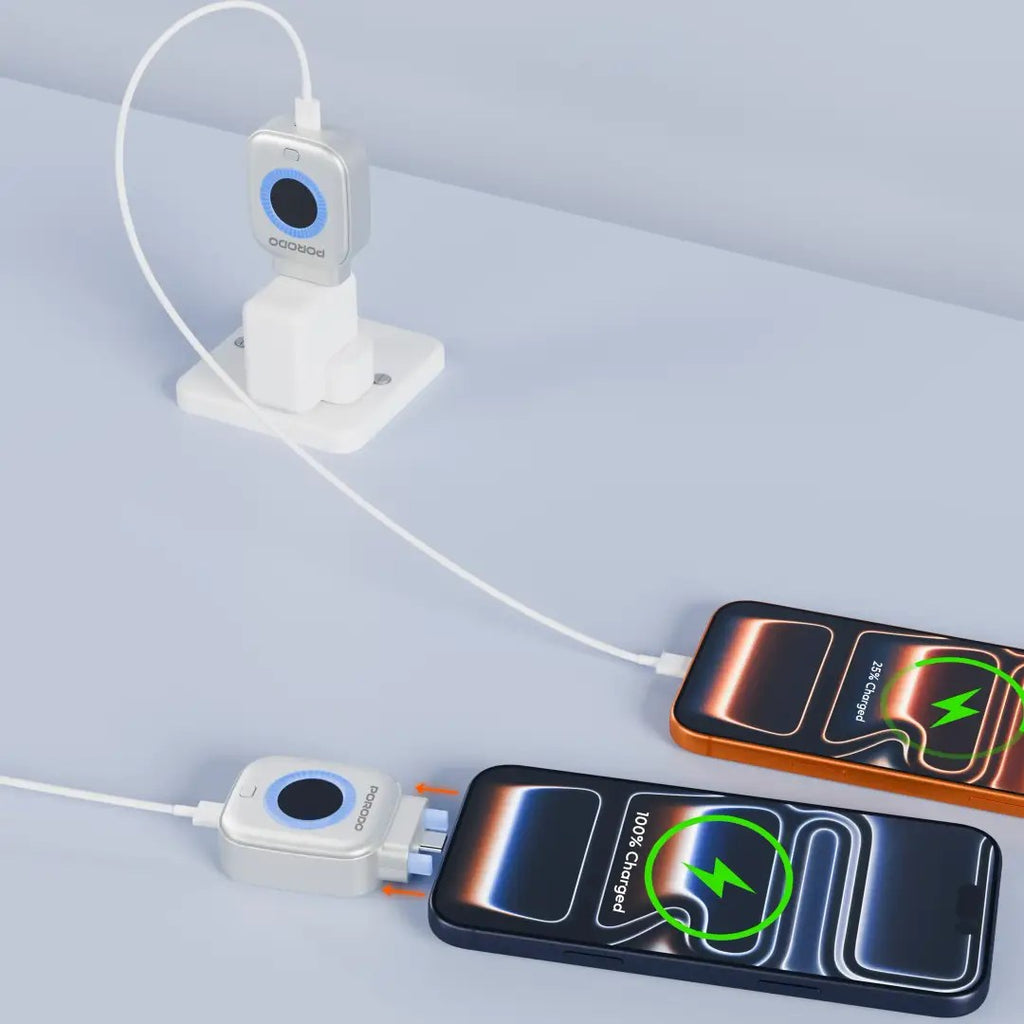 Porodo Auto Release Smart Auto Cut-Off Charging Adapter – Intelligent Fast Charging Solution