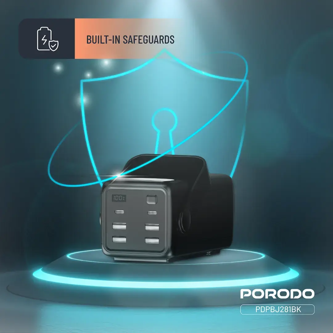 Porodo Lara 50000mAh Power Bank – High-Capacity Portable Power Bank with Fast Charging