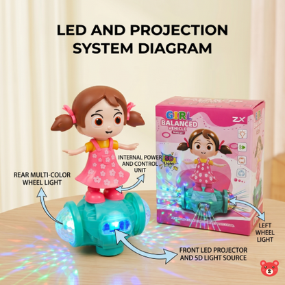 Dancing Girl Toy with Lights & Music for Kids | 360° Rotating Musical Dancing Doll