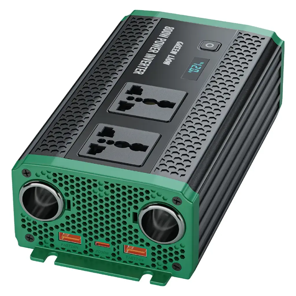 Green Lion GC-350 Car Inverter 800W DC 12V to AC 220V with 2 AC Sockets
