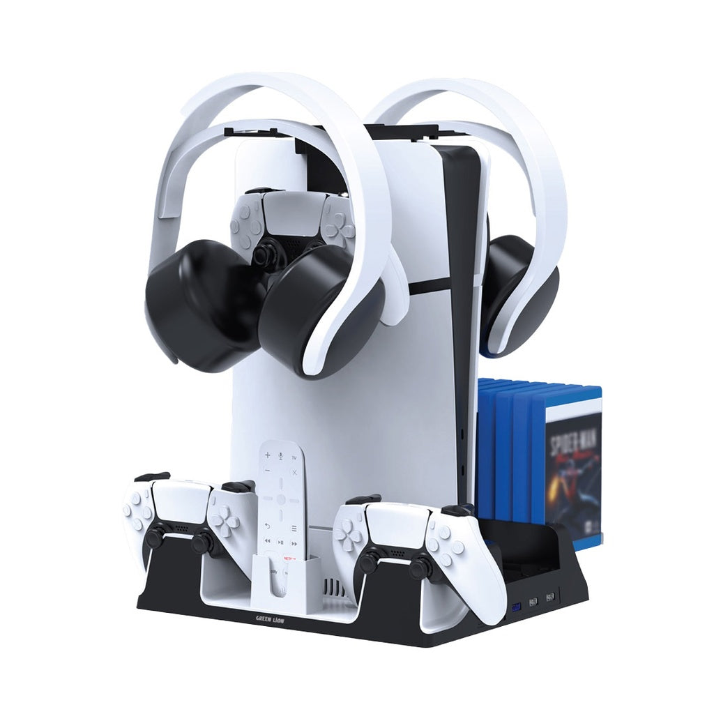 Green Lion PS5 Cooling Stand Charging Station with 4500RPM