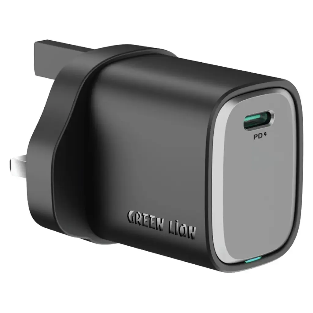 Green Lion Supra 33W UK Wall Charger – Fast USB-C PD Power Adapter for Smartphones, Tablets, iPhones