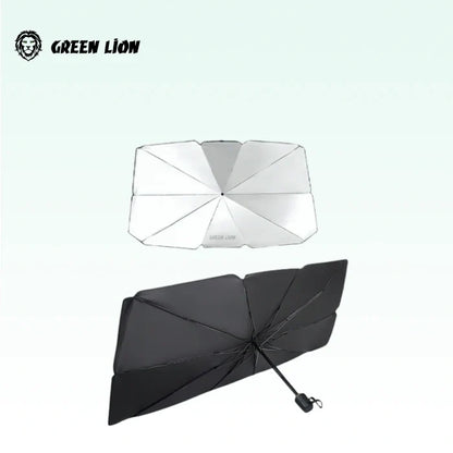 Green Lion Car Windshield Sunshade Umbrella – Foldable UV Protection