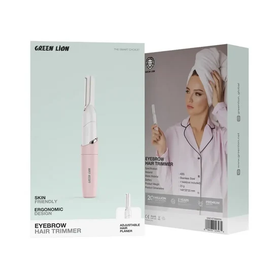 Green Lion pink rechargeable eyebrow hair trimmer with compact ergonomic design
ماكينة تشذيب شعر الحواجب Green Lion باللون الوردي قابلة لإعادة الشحن بتصميم مدمج ومريح