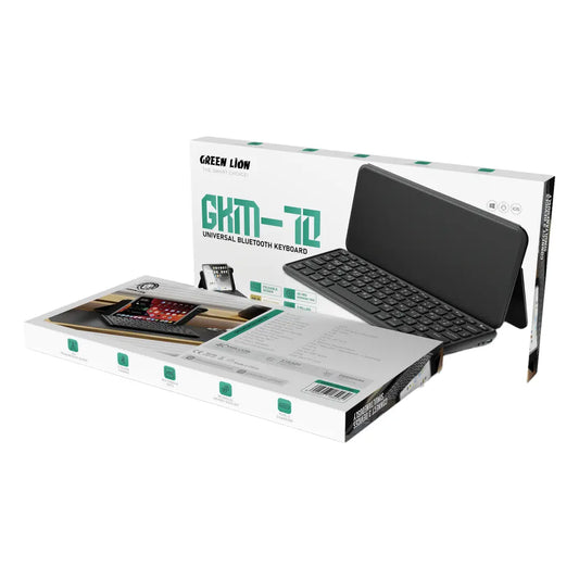 Green Lion GKM-70 Universal Bluetooth Keyboard 5.2 Triple-Channel, Arabic-English Keys 0H Battery, Type-C Charging