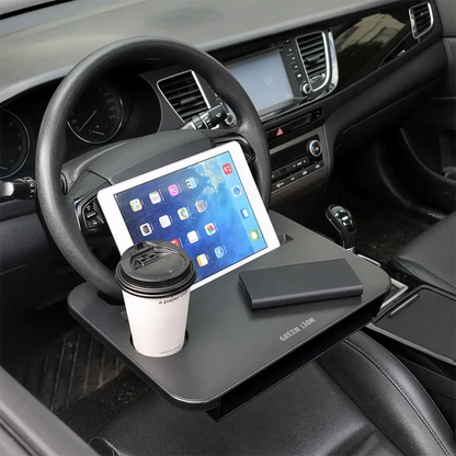 Green Lion Multi-Function Steering Wheel Tray – Portable Car Laptop & Food Tray,