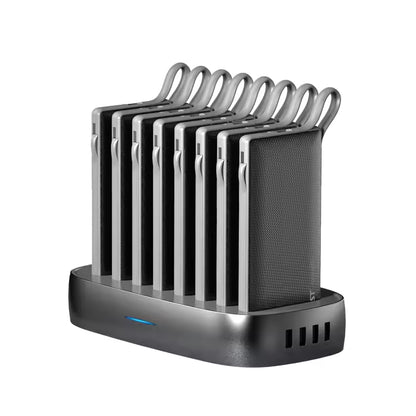 WST Power Bank Station 8PCS 8000mAh – Multi Power Bank Charging Station with Built-in Type-C, Micro USB & Lightning Cables
