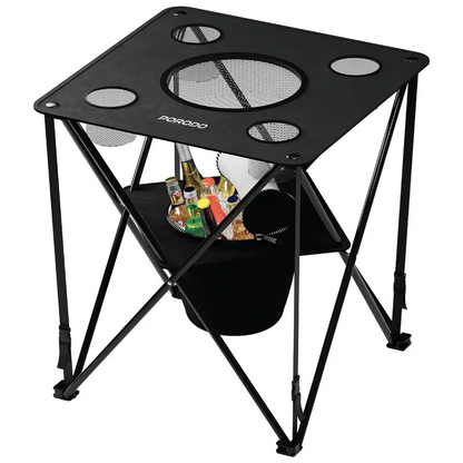Porodo Lifestyle Outdoor Companion foldable camping table in black for portable outdoor use
طاولة تخييم Porodo Lifestyle Outdoor Companion قابلة للطي باللون الأسود للاستخدام الخارجي المحمول