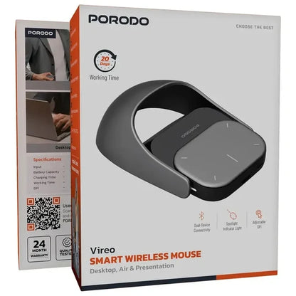 Porodo Vireo Bluetooth air mouse with touchpad and adjustable DPI in black
ماوس الهواء Porodo Vireo بتقنية Bluetooth ولوحة لمس وDPI قابل للتعديل باللون الأسود