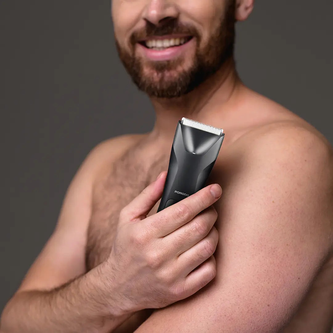 Porodo Lifestyle Full-Body Grooming Kit – Black | All-in-One Body & Beard Trimmer for Men