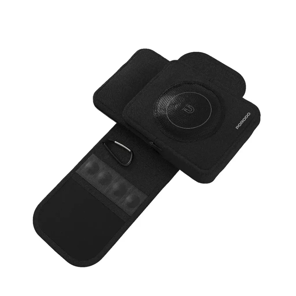 Porodo Magnetic Water Bottle Sleeve with Magnetic Phone Holder – Black