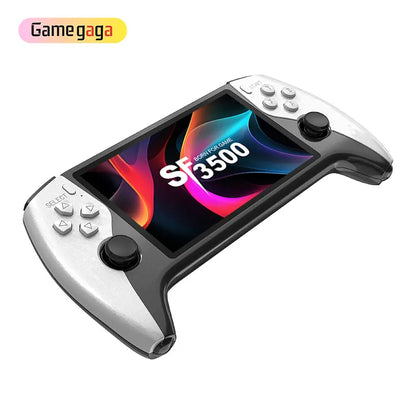 SF3500 retro handheld video game console with 5-inch IPS 854x480 screen and 3000mAh battery
جهاز ألعاب فيديو محمول SF3500 Retro بشاشة IPS مقاس 5 بوصات ودقة 854×480 وبطارية 3000mAh