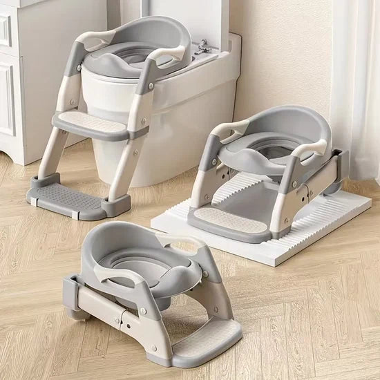 White multifunctional 3-in-1 toilet seat with soft close feature and modern bathroom design
مقعد مرحاض أبيض متعدد الوظائف 3 في 1 مع خاصية الإغلاق الناعم وتصميم عصري للحمام
