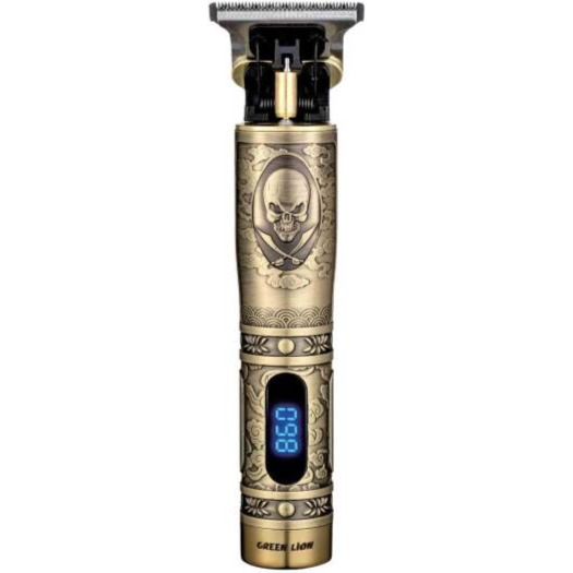 Green Lion Pirates Hair Trimmer 600mAh 6500RPM – Gold | Cordless Rechargeable Precision Beard, Hair & Body Grooming Trimmer