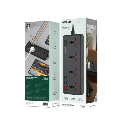 Green Lion GS-250 2500W power socket in black for home and office electrical devices
مقبس الطاقة Green Lion GS-250 بقدرة 2500 واط باللون الأسود للاستخدام المنزلي والمكتبي