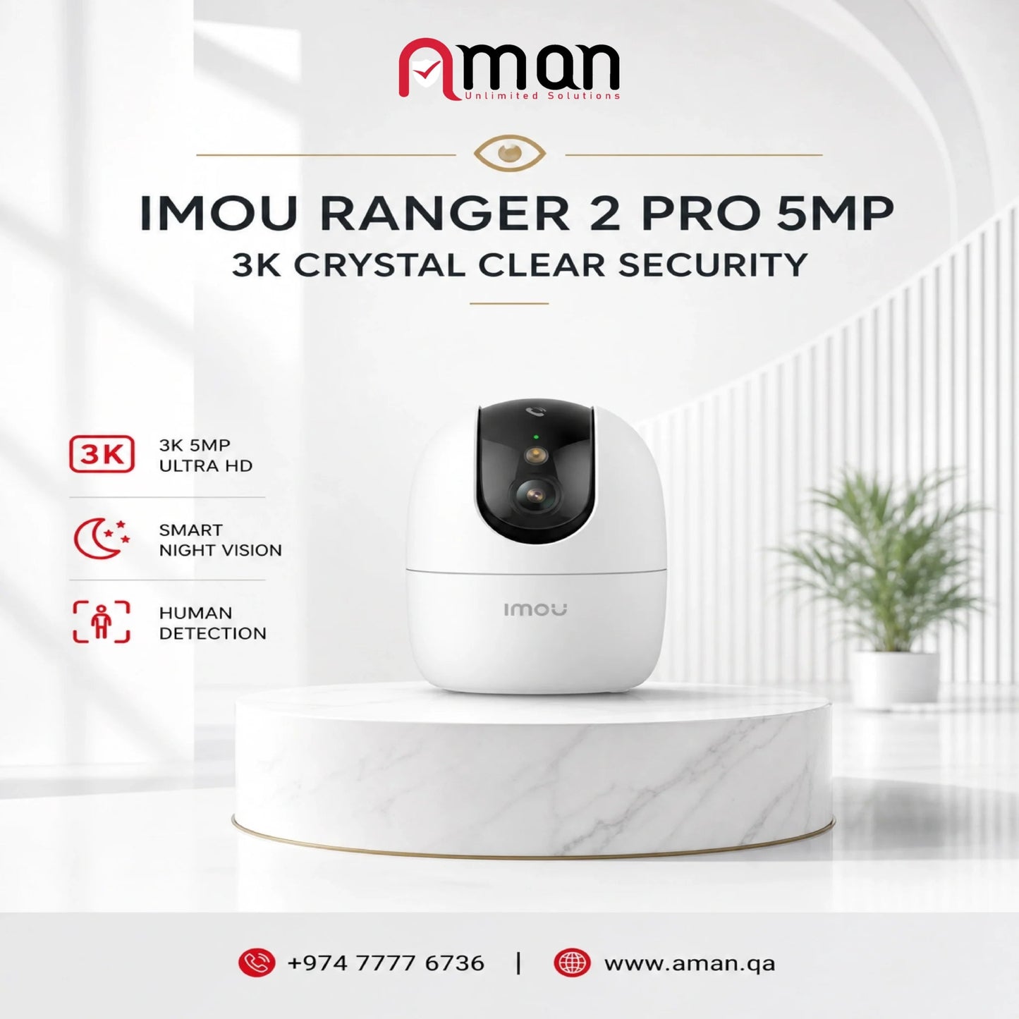 IMOU Ranger 2 Pro 5MP – 3K Crystal Clear Indoor Security Camera-IMOU Ranger Indoor Security Camera,